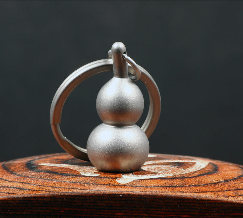 EDC Titanium Gourd Keychain Pendant DIY Necklace Zipper Head Car Decoration Tool 07FC0E-D4 - KOEEK