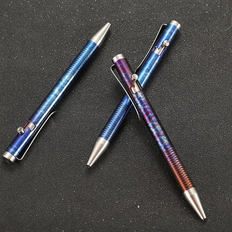 Retractable Ballpoint Pen Titanium Alloy Signature Executive Portable Pocket EDC 07FC0E-D4 - KOEEK