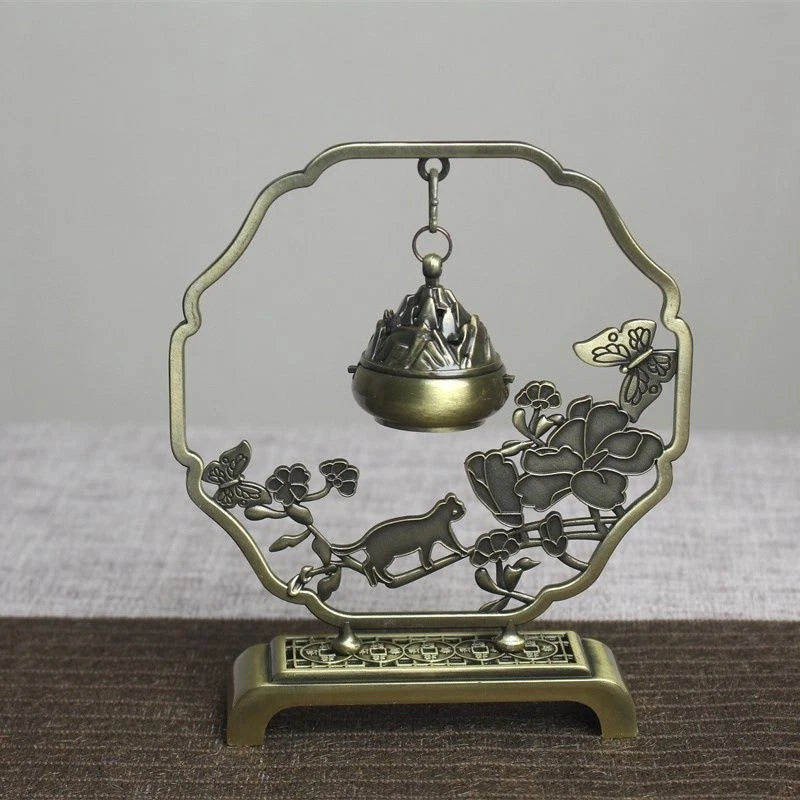 13.5*9.5CM Retro Hanging Incense Burner Home Indoor Decor Aromatherapy Censer 07FC0E-D4 - KOEEK