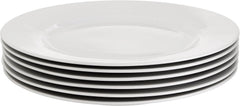 6-Piece White Dinner Plate Set, 10.5 inches 07FC0E-D4 - KOEEK