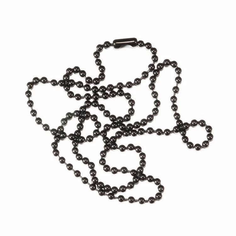 Pure Titanium Round Ball Bead Chain Anti-Allergy Ultralight Necklace 2/2.4/3/4mm 07FC0E-D4 - KOEEK