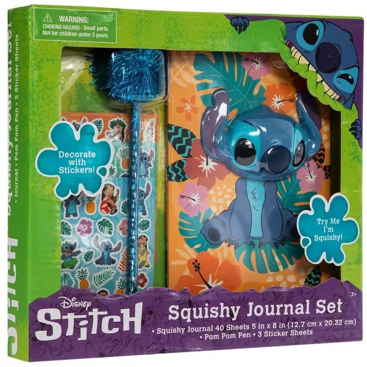 Disney Stitch Squishy Journal Set with Pom Pom Pen & Stickers Kids Gift DISNEY - KOEEK