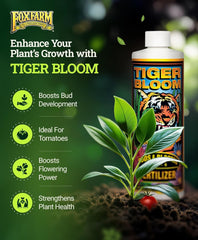new FoxFarm Tiger Bloom Liquid Fertilizer Concentrate - Fast Acting 1 pint FOXFARM - KOEEK