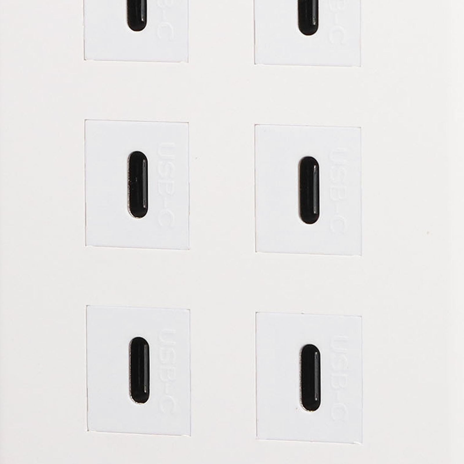 new 6 Port USB Type C Outlet Plug White USB Wall Plate With 6 Port USB C Socket koeek - KOEEK