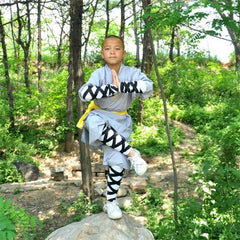 Shaolin中国 Kung fu Monk Training Hand Arm Leg Ankle Wraps Wristband Leggings Suit 07FC0E-D4 - KOEEK