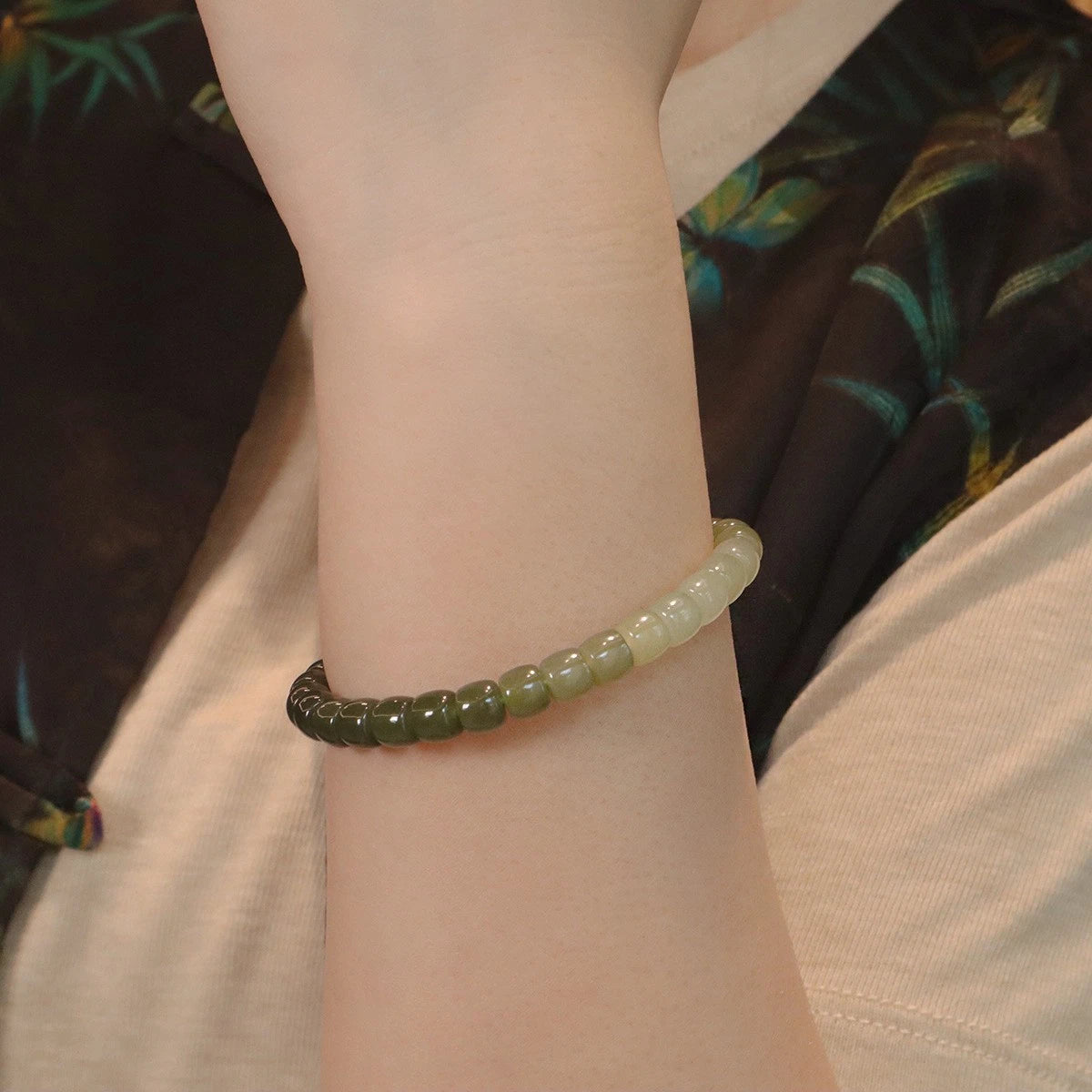 Natural Clear Water Hotan Jade Bracelet Gradually Changes Hotan Jade Bracelet 07FC0E-D4 - KOEEK