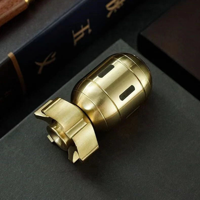 Brass Finger Spinner Hand Fidget Spinners Roler Haptic Bomb Home Decor Desk Toy 07FC0E-D4 - KOEEK