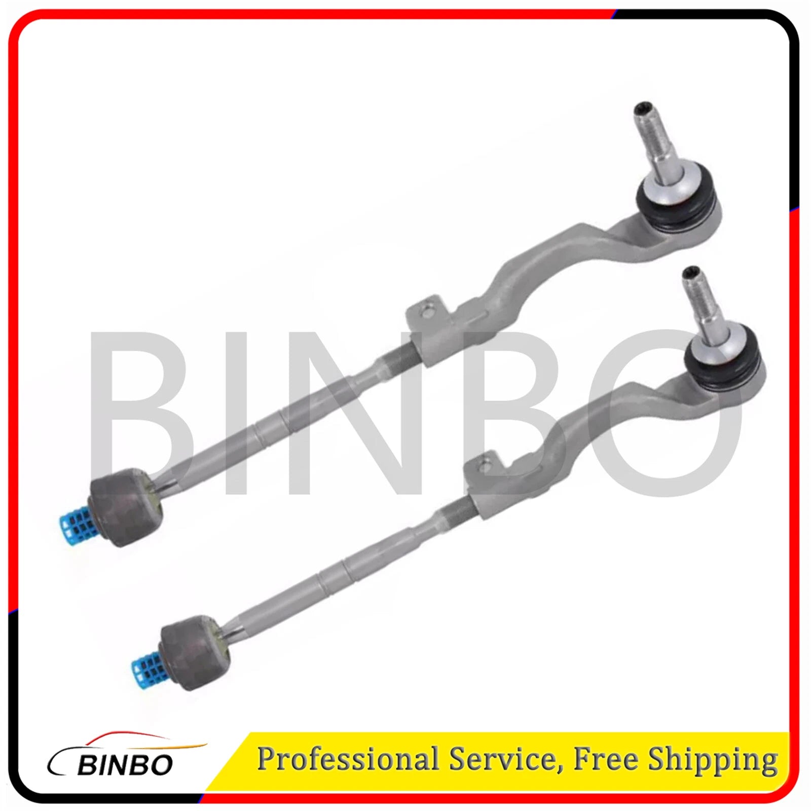 2 Front Inner+Outer Tie Rods Set For 19-21 BMW X5 X6 X7 G05/06/07 32106884809/10 07FC0E-D4 - KOEEK