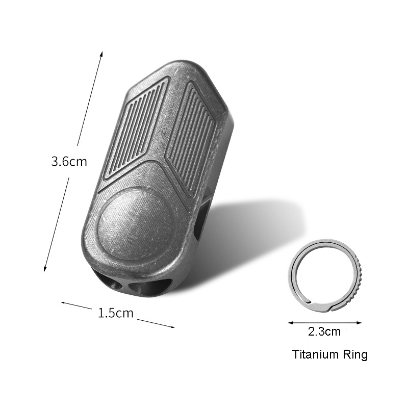 Titanium Safety Whistle Emergency Whistle Outdoor Hiking Hunting Survival Ti EDC 07FC0E-D4 - KOEEK