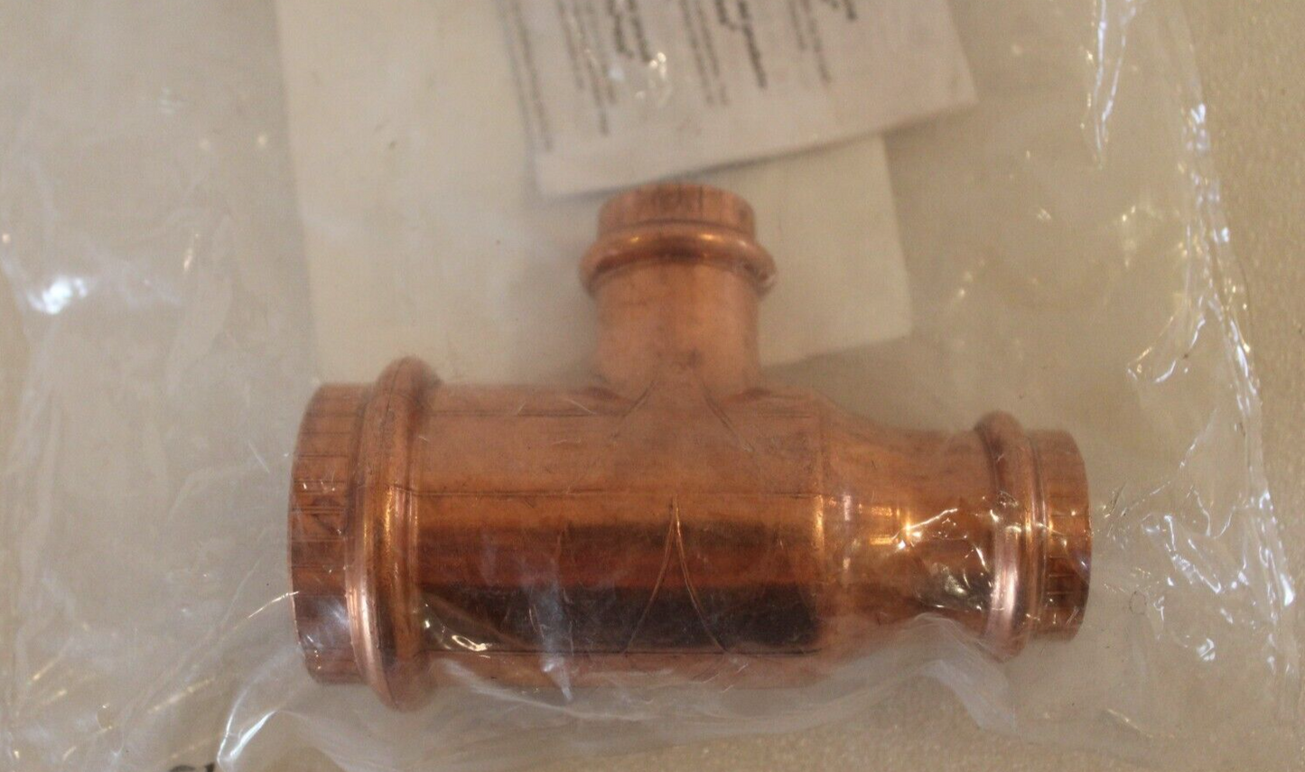 new Viega 79660 - 1-1/2" " P x P x P - Pro-Press Copper Reducing Tee koeek - KOEEK