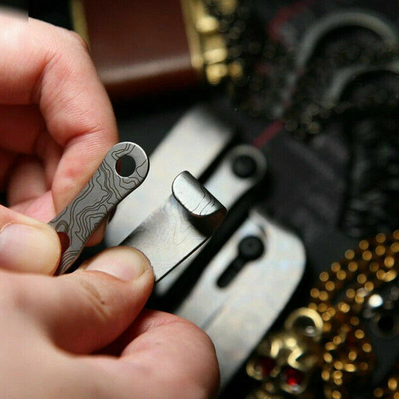 EDC Protective Clip Titanium Alloy Back Clip Pocket Clip Outdoor Pocket Tools 07FC0E-D4 - KOEEK