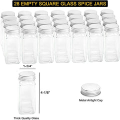 Spice Rack Organizer with 28 Spice Jars, 386 Spice Labels 07FC0E-D4 - KOEEK