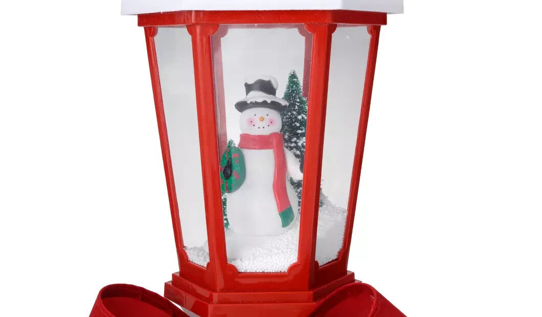 Winter Wonder Lane Snowfall 56" Lamppost Lighted Musical Holiday Christmas 07FC0E-D4 - KOEEK
