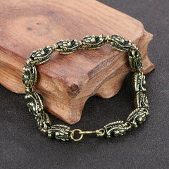 Solid Copper Dragon Bracelet Handcrafted Copper Jewelry Art Collectible 07FC0E-D4 - KOEEK