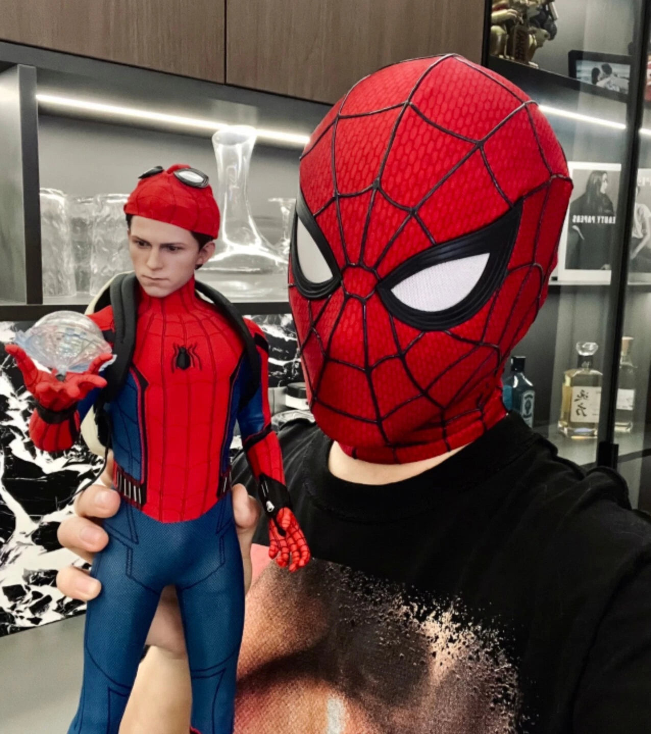 Spider-Man 4   Day Mask w/ Straps Headgear Faceshell Eyes Cosplay Props 07FC0E-D4 - KOEEK