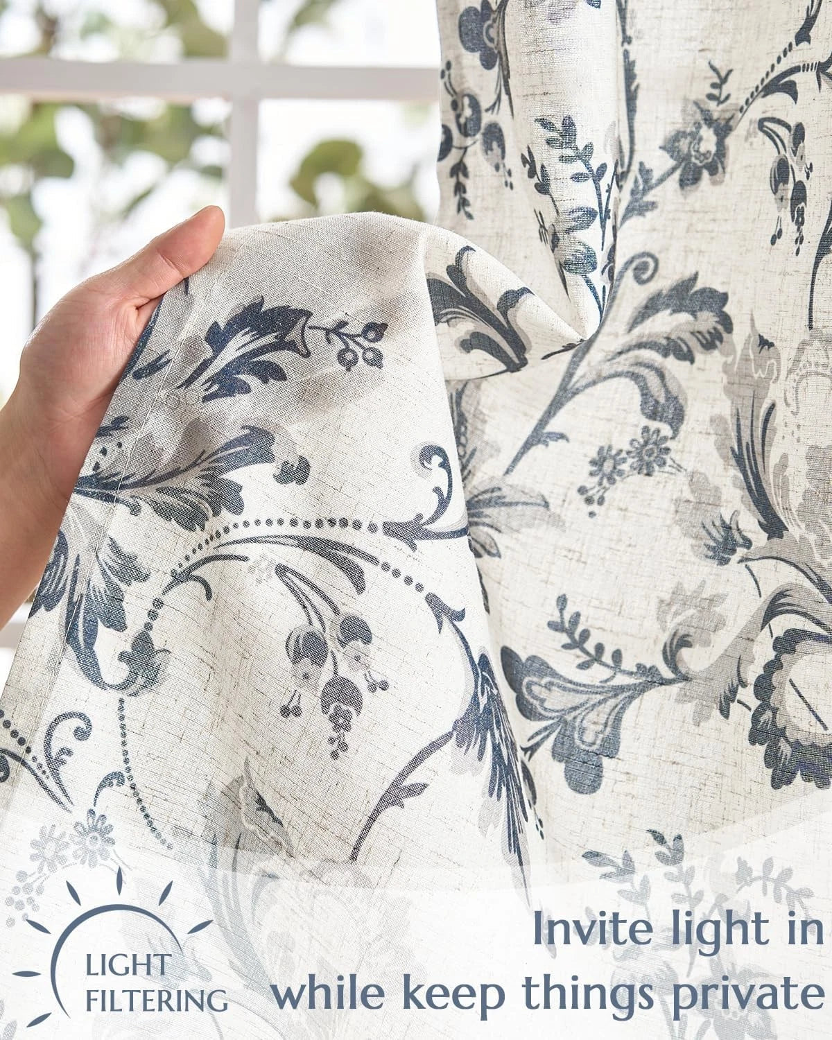 36-inch vintage floral layered curtains Country cottage café rod pocket 07FC0E-D4 - KOEEK