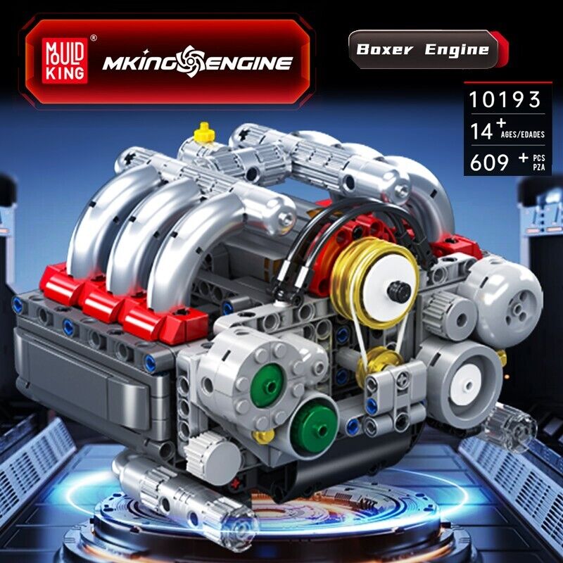 new Mould King 10193 Boxer Engine Motor Drive Turbocharger Building Block Toy MOC MOULD KING - KOEEK