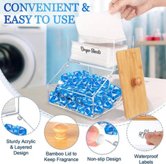 laundry detergent pod container and dryer sheet holder,acrylic dryer sheets 07FC0E-D4 - KOEEK