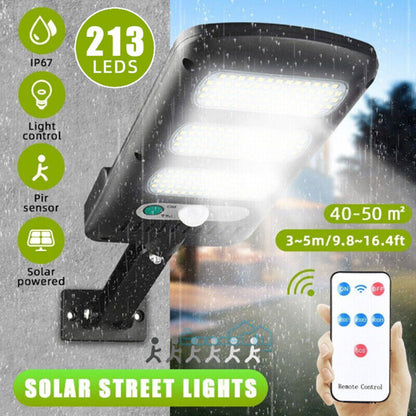 new Commercial Solar Street FloodLight LED Light Outdoor Area Dusk To Dawn Wall Lamp