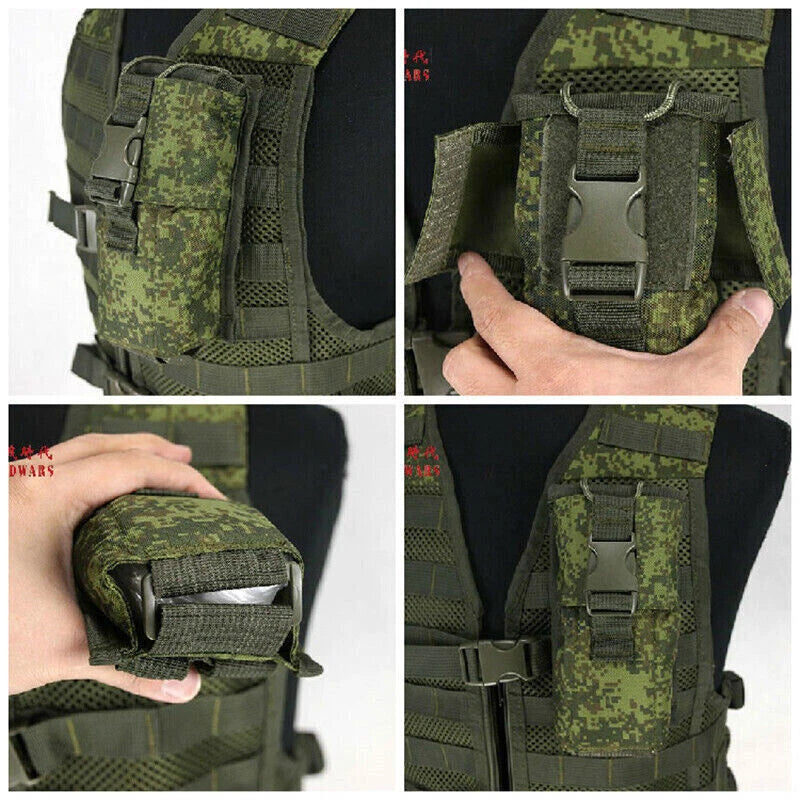 Russian Tactical Vest 6SH117 AK Combat  Replica Vest Equipment EMR Molle Bag 07FC0E-D4 - KOEEK