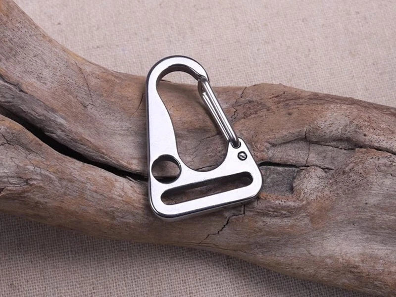2pcs EDC Stainless Steel Keychain Carabiner Portable Car Key Bag Pendant Tool 07FC0E-D4 - KOEEK
