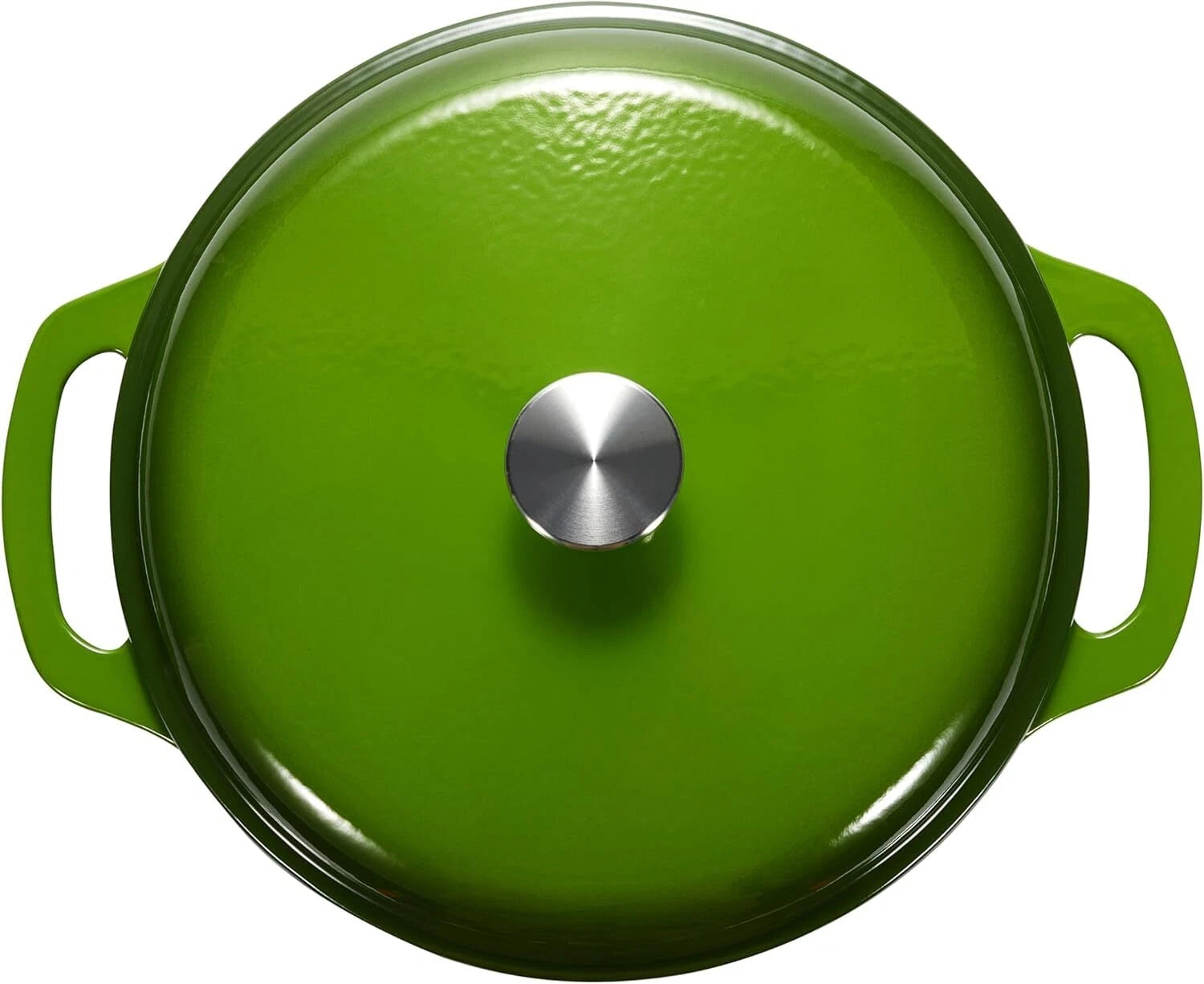 Cast Iron Dutch Oven Pan with Lid, Enameled, Double Handle, 4.3-Quart, Green 07FC0E-D4 - KOEEK