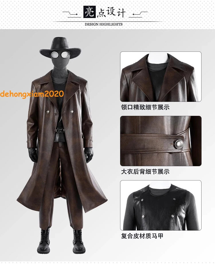 Spider-Man Noir Spider-Man Cosplay Costume Outfit Windbreaker Peter Parker Suit 07FC0E-D4 - KOEEK