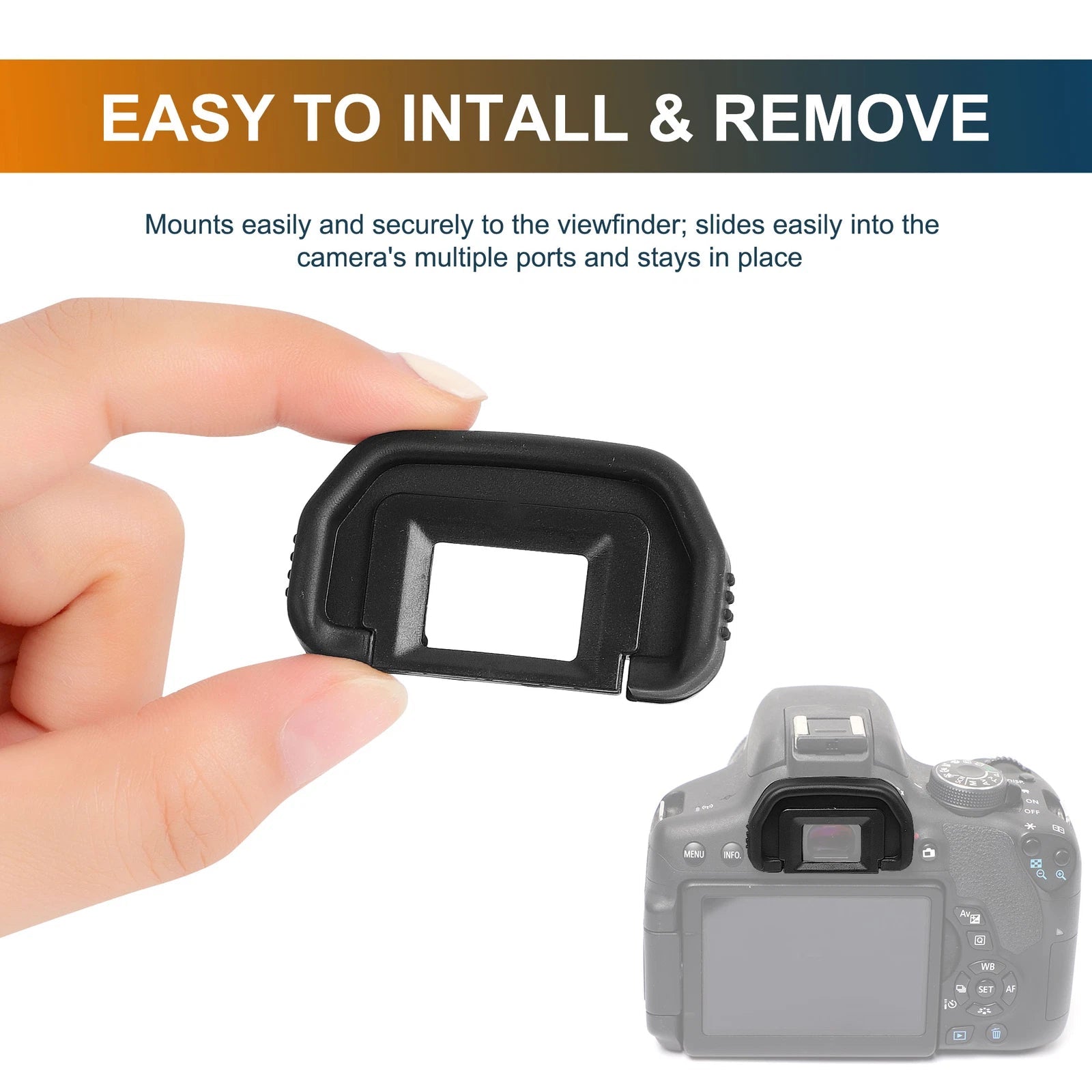 Camera Eyecup Eyepiece Viewfinder Protector for  EOS 60Da 6D 5DII 60D 50D 5D 40D 07FC0E-D4 - KOEEK