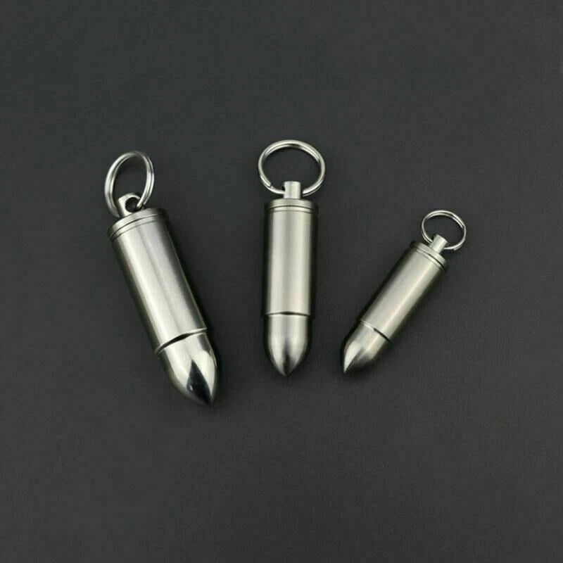 EDC Titanium Waterproof Sealed Box Portable Medicine Bottle Key Pendant Tank 07FC0E-D4 - KOEEK