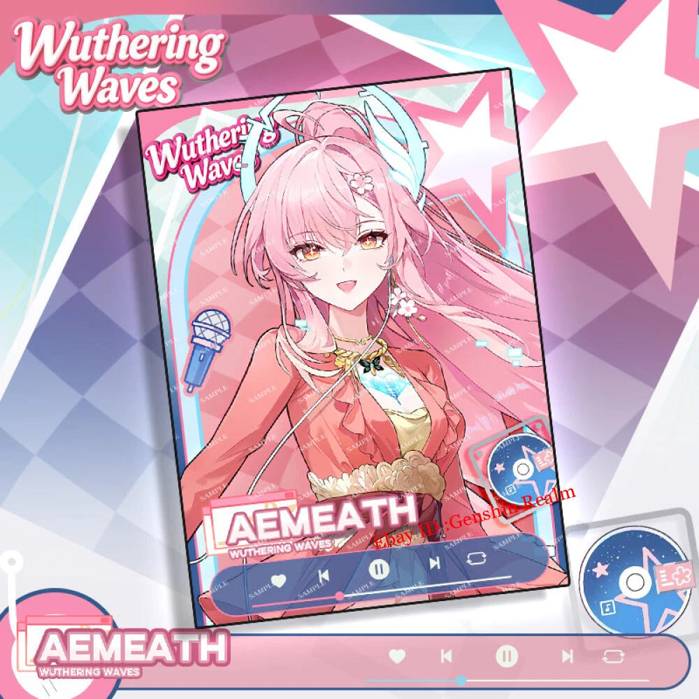 4Pcs/Set Anime Wuthering Waves Limited Edition Card Decor Collection Gift 07FC0E-D4 - KOEEK