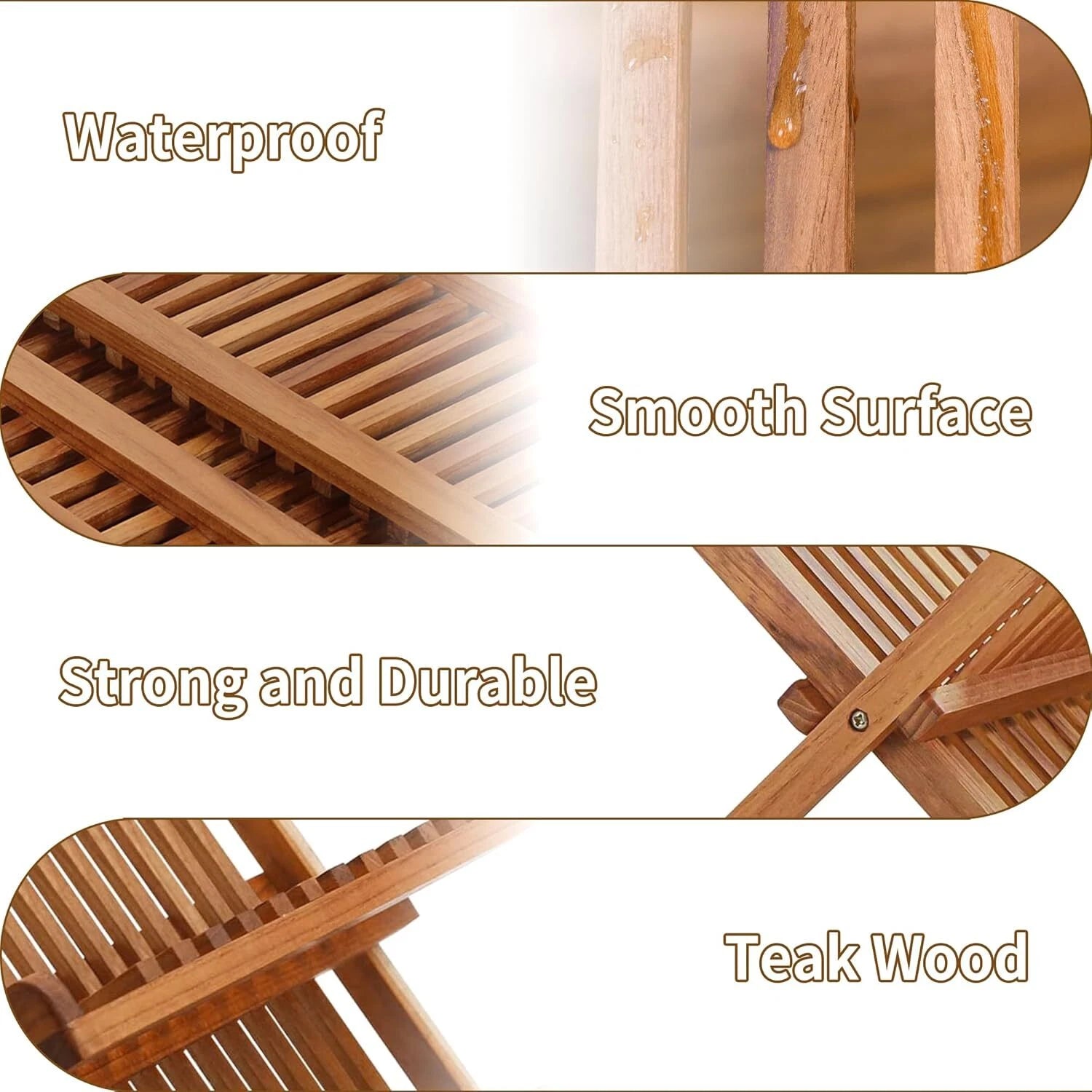 Compact Teak Dish Rack Foldable 2 Tier Dish Rack Dish Drying Rack 07FC0E-D4 - KOEEK