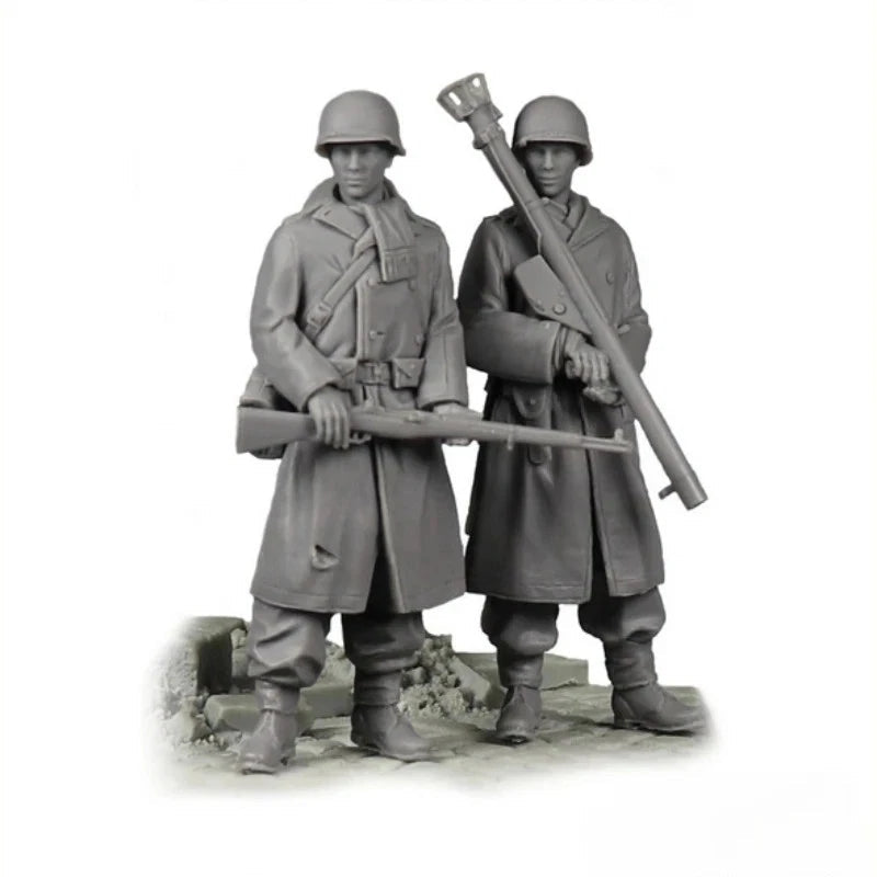 1/35 Resin Model Kit US Soldiers Anti-tank Team 2 Figures Unassembled Unpainted 07FC0E-D4 - KOEEK
