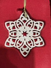 Lenox 2022 Snow Fantasies Snowflake Annual Ornament 4" Ivory Porcelain NIB LENOX - KOEEK