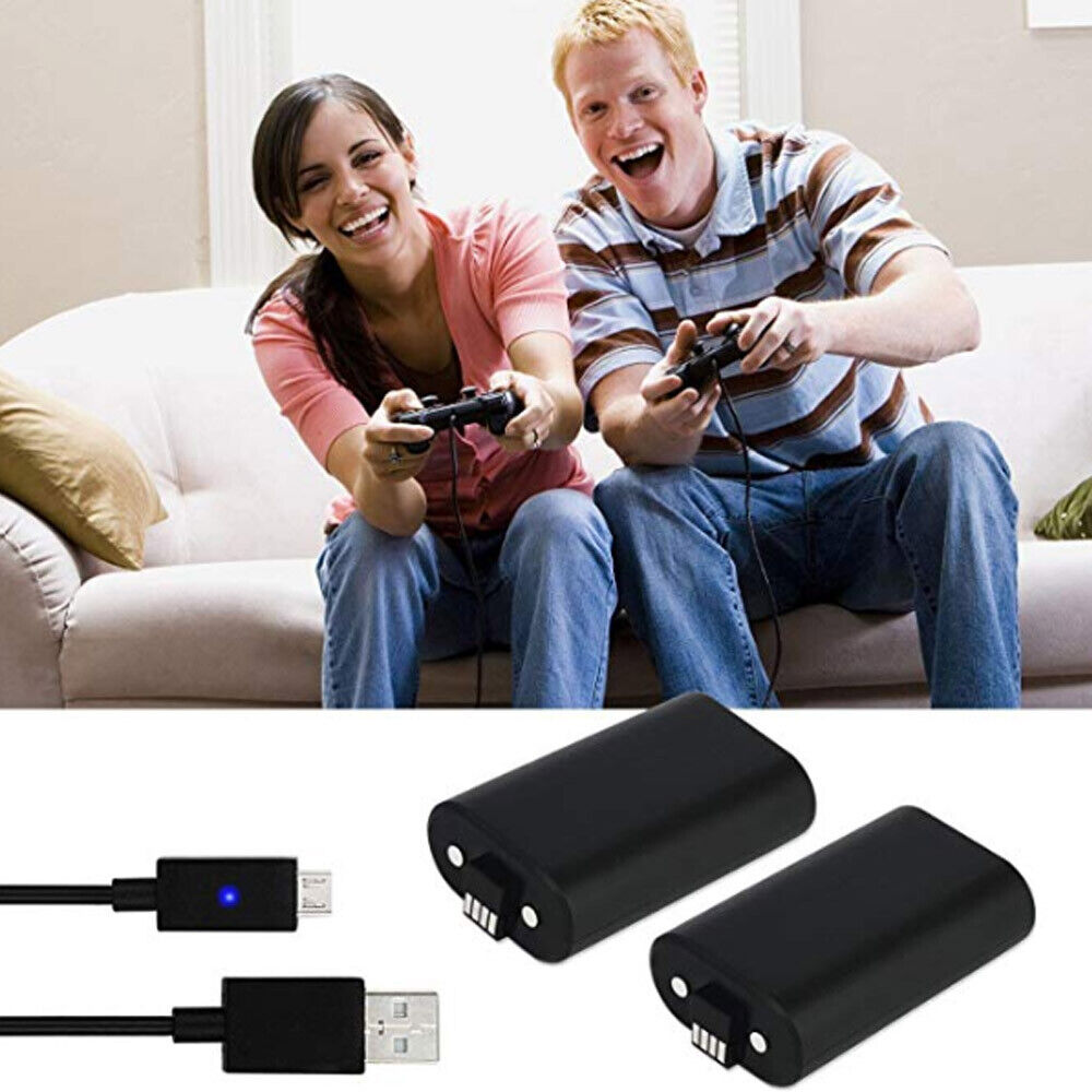 nytt for Microsoft Xbox One oppladbart batteri + USB-ladekabel Xbox One -