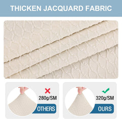 Stretch Jacquard Seat Covers Set of 6, Removable Chair Seat Protector Slipcovers