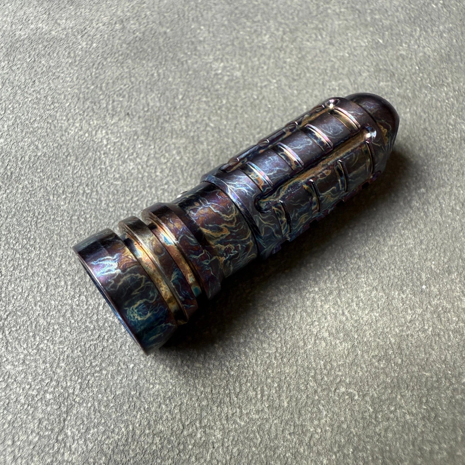 Titanium EDC Outdoor Portable Keychain Mini Flashlight - colorful 07FC0E-D4 - KOEEK