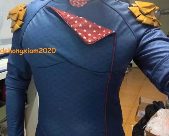 The Boys Homelander Mens Cosplay Costume Dress Outfit Bodysuit Cloak Halloween 07FC0E-D4 - KOEEK