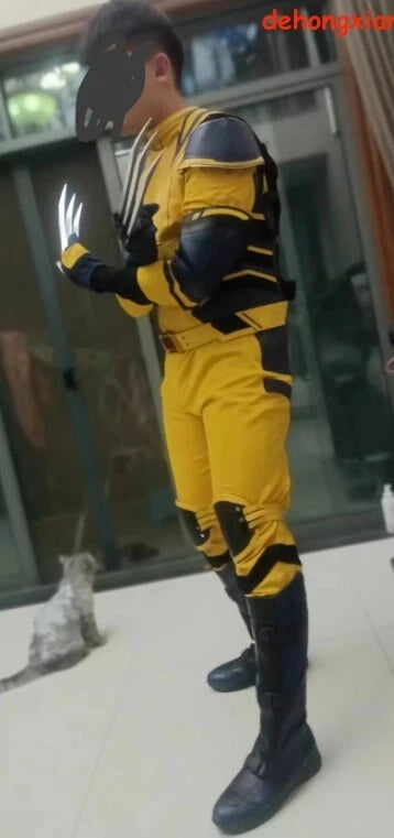 2024 Deadpool & Wolverine Jumpsuit Outfit Cosplay Halloween Costume Full Set 07FC0E-D4 - KOEEK