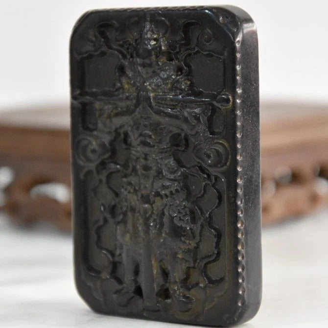 Tibetan Natural Meteorite Vajra Warrior Amulet Hongshan Culture Meteorite 07FC0E-D4 - KOEEK