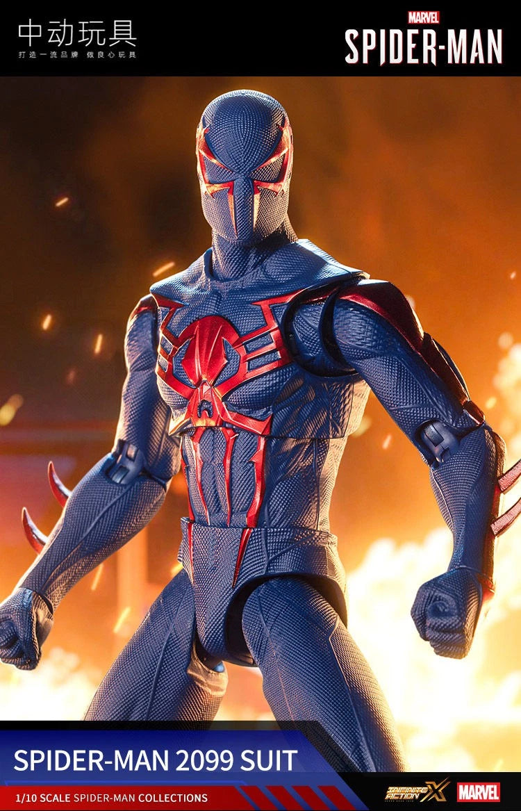 ZD Toys Marvel's Spider-Man 2099 Black Suit 7" Articulated Action Figure 07FC0E-D4 - KOEEK