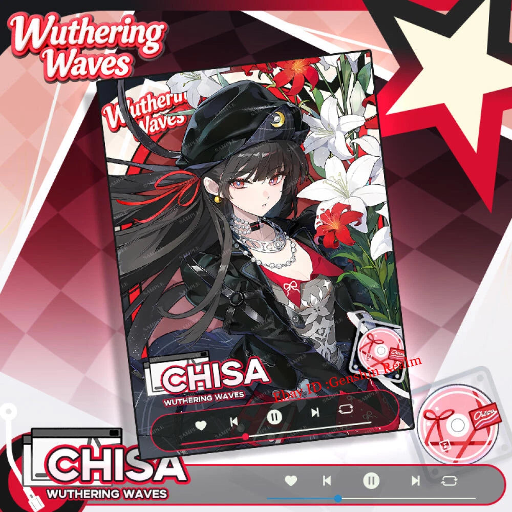 4Pcs/Set Anime Wuthering Waves Limited Edition Card Decor Collection Gift 07FC0E-D4 - KOEEK