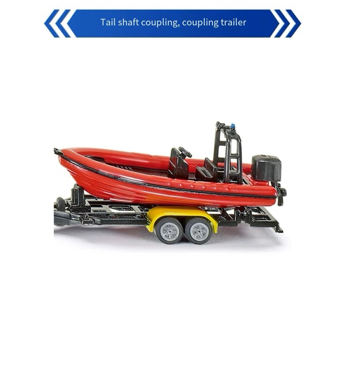 1/87 Removable Floating Boat Toy Siku Jeep Wrangler w Boat Trailer Diecast Model SIKU - KOEEK