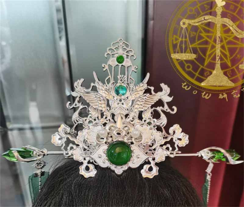 Scum Villain Self Saving System Shen Qingqiu Hair Crown Tassle Hairpin headdress 07FC0E-D4 - KOEEK