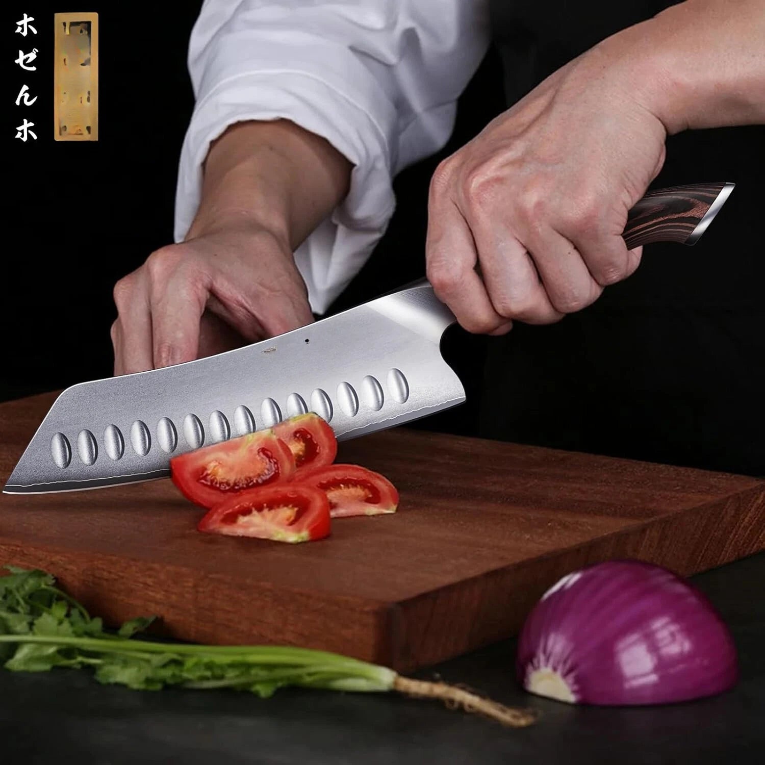 7-inch Japanese Chef's Knife, Super Sharp High Carbon Stainless Steel 07FC0E-D4 - KOEEK