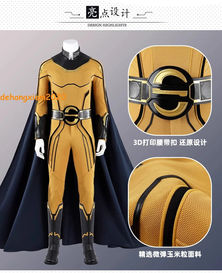 Thunderbolts Sentry Jumpsuit Cloak Bodysuit Halloween Cosplay Men's Clothing Set 07FC0E-D4 - KOEEK