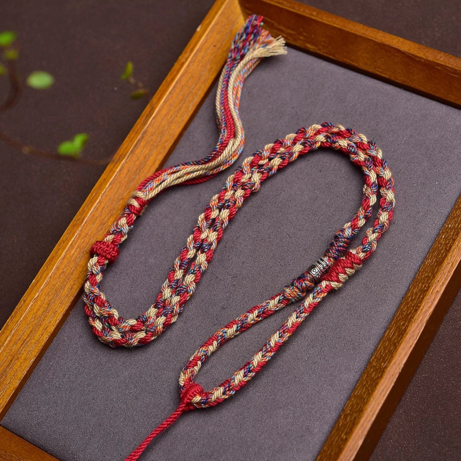 Tibetan Style Handmade Braided Cotton Cord Necklace For Pendant Thangka Amulet 07FC0E-D4 - KOEEK