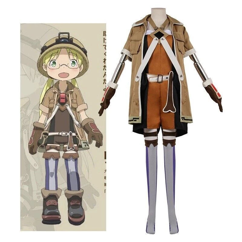 Made in Abyss Riko Coat Pants Shorts Cosplay Costumes Cartoon Unisex Uniform 07FC0E-D4 - KOEEK