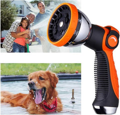 new Garden Hose Spray Nozzle,10 Metal Duty Watering Patterns Thumb Orange 07FC0E-D4 - KOEEK
