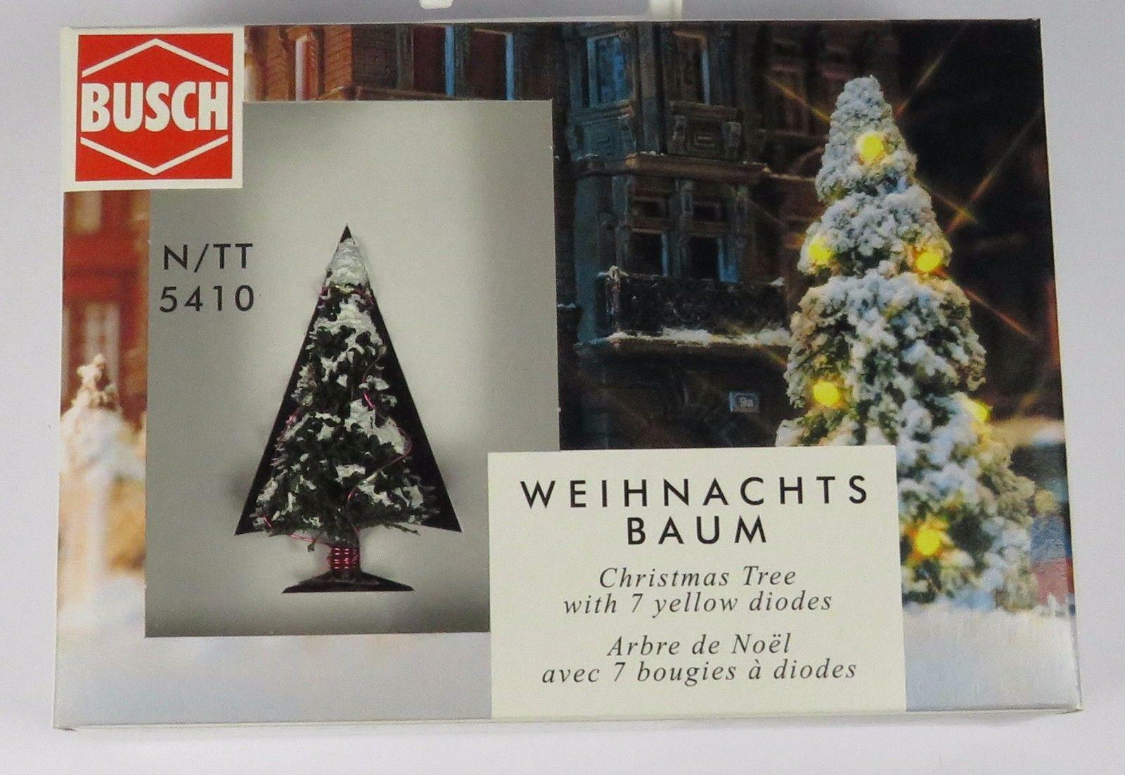 BNIB N / TT / OO / HO BUSCH 5410 CHRISTMAS TREE WITH WORKING LIGHTS (50mm) BUSCH - KOEEK