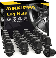 new MIKKUPPA 24pcs m12x1.25 Lug Nuts - 1.47 M12X1.25-1.5&quot; (38mm) Long, Black MIKKUPPA - KOEEK